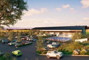 Vision for Aquapark exterior - pool and parking lot