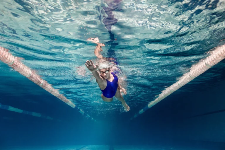 Close up of swimming